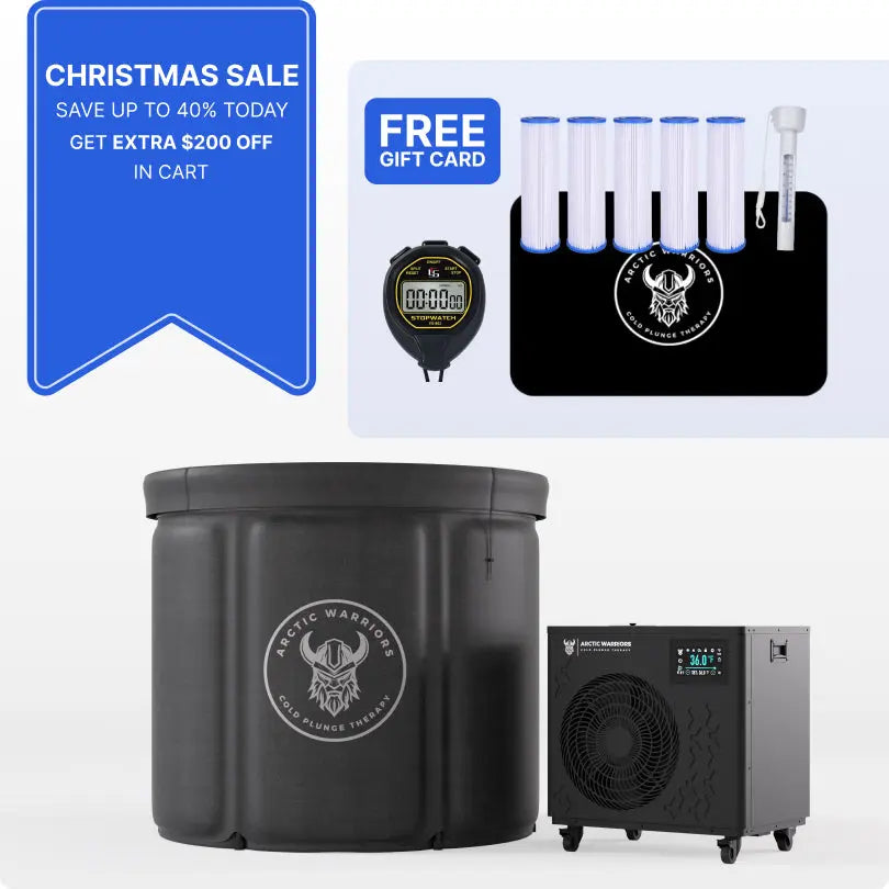 Arctic Warrior 3.0 PRO MAX 1.5 HP Water Chiller + Pod Lite Ice Bath + Essentials Arctic Warriors
