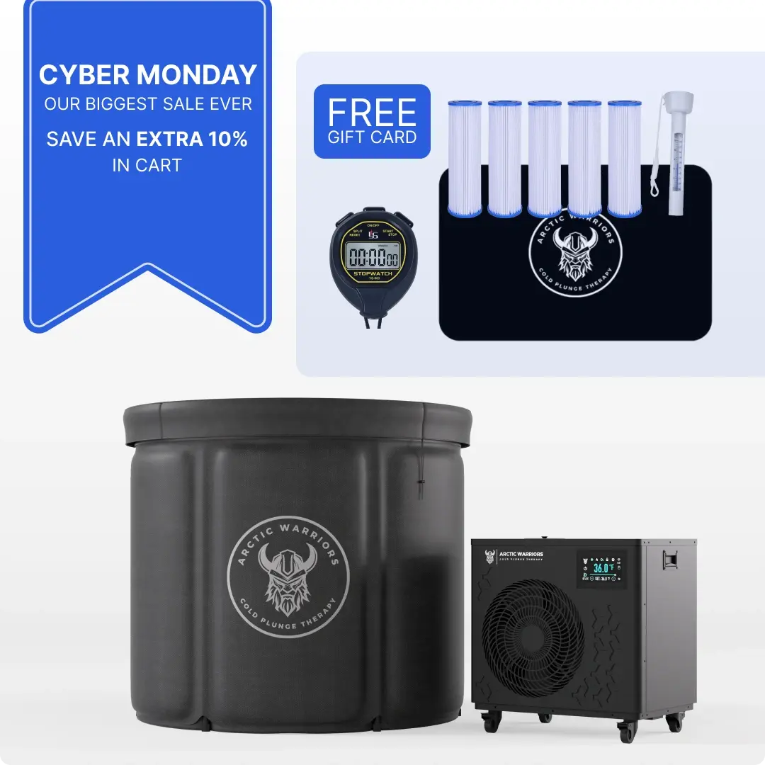 Arctic Warrior 3.0 PRO MAX 1.5 HP Water Chiller + Pod Lite Ice Bath + Essentials Arctic Warriors