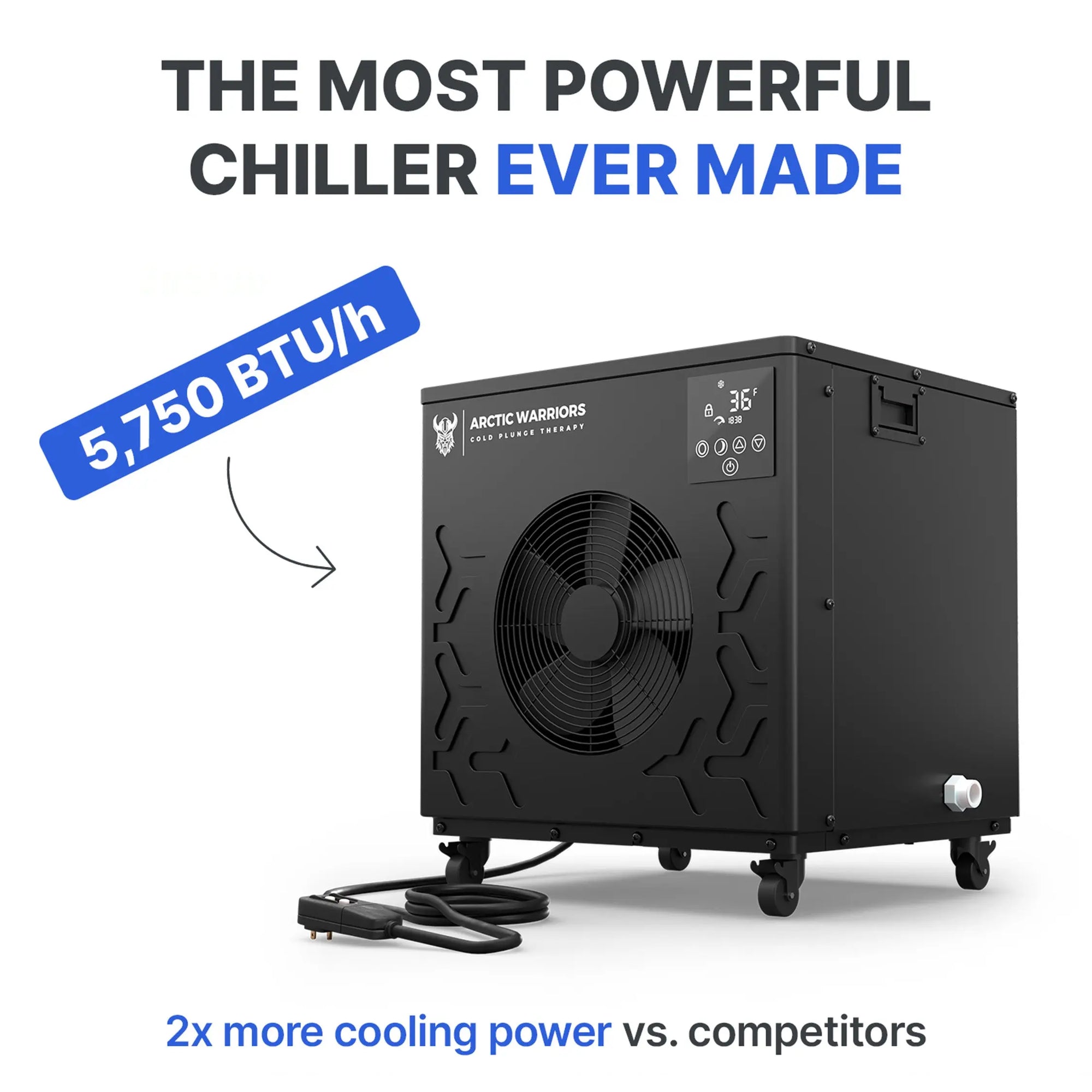 Arctic Warrior 0.5 HP Advanced Water Chiller 2.0 + XL Tub + Essentials Bundle Arctic Warriors